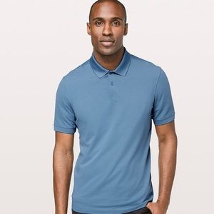 NWT Lululemon Men’s Blue Tech Pique Polo in Medium